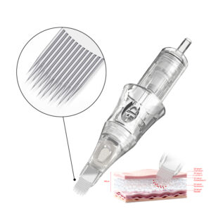 Nuojo Disposable Stainless Steel Transparent Microblading Needle PMU Needle Cartridge for Eyebrow 100% E.O.