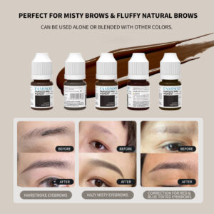 NUOJO OEM 5ML Professional Permanent Makeup Pigment High Saturation Tattoo Ink for PMU Eyebrows, Lips & Eyeliner Training